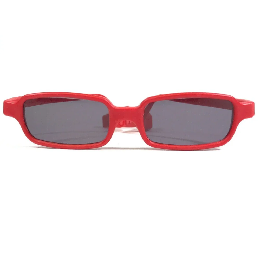 Miraflex Sunglasses NEW BABY 2 Bright Red Rubberized Frames with Purple Lenses